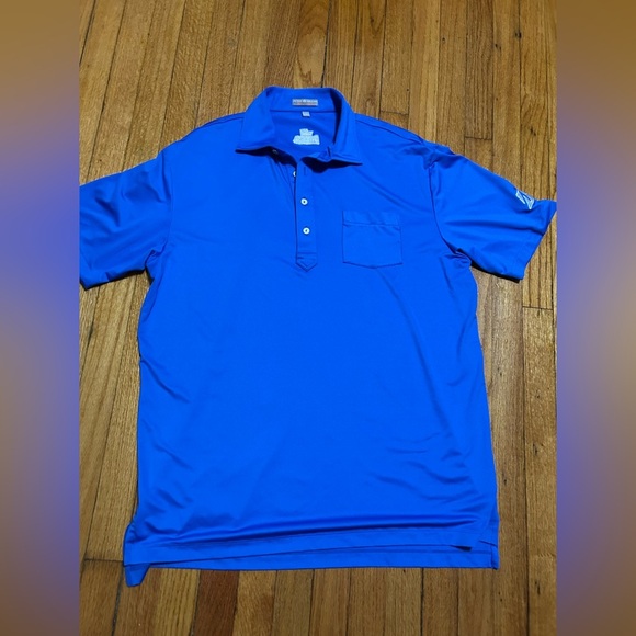 Peter Millar Summer Comfort Men Embroidered Short Sleeve Golf Polo Shirt Size L - Picture 2 of 10